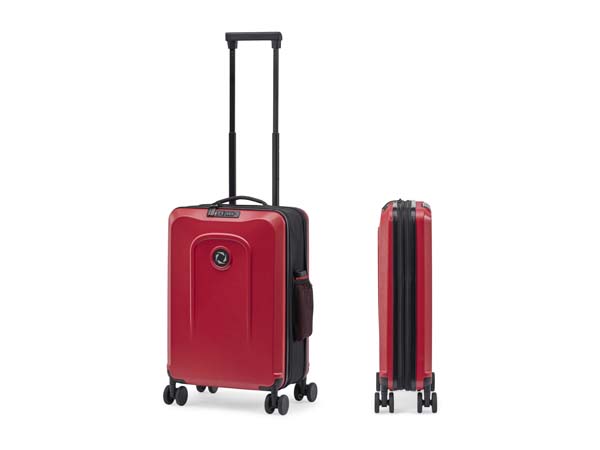 senz° foldaway carry on trolley passion red